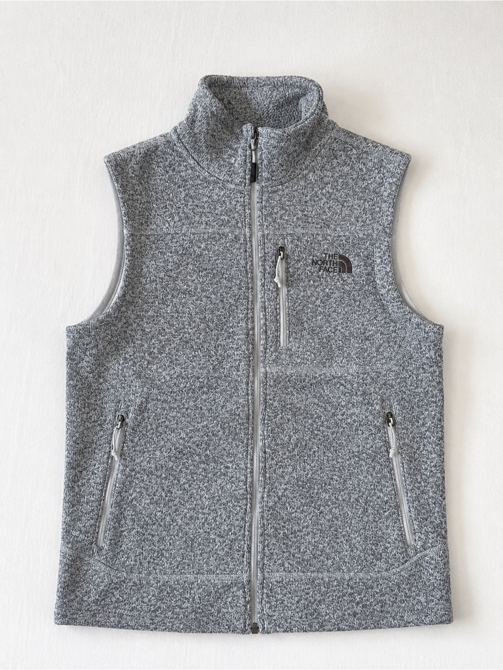 The North Face Gray Sweater Fleece Full Zip Vest Men’s Small S Heathered Gray
